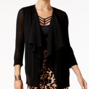 Thalia Sodi Draped Chiffon-Trim Cardigan